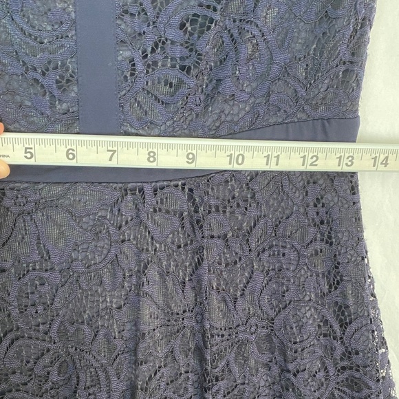 Enfocus Navy Blue Lace Cocktail Dress Size 8 - Picture 6 of 11